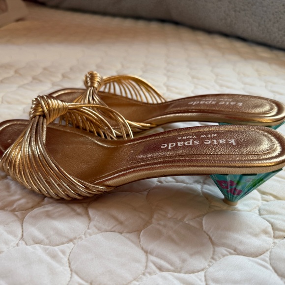 Kate Spade Gold Tiki Sandals - Picture 2 of 4